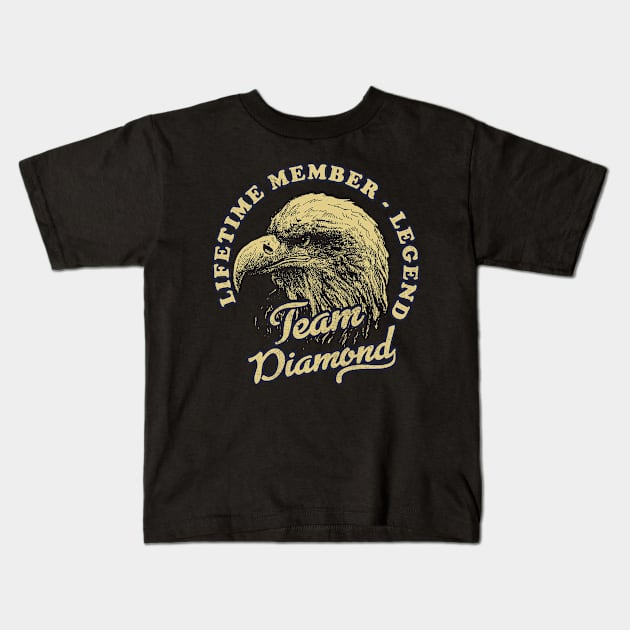 Diamond Name - Lifetime Member Legend - Eagle Kids T-Shirt by Stacy Peters Art